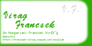 virag francsek business card
